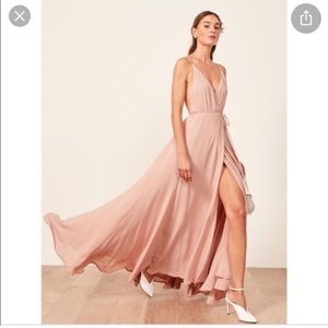 Reformation Callalily Dress Blush Pink